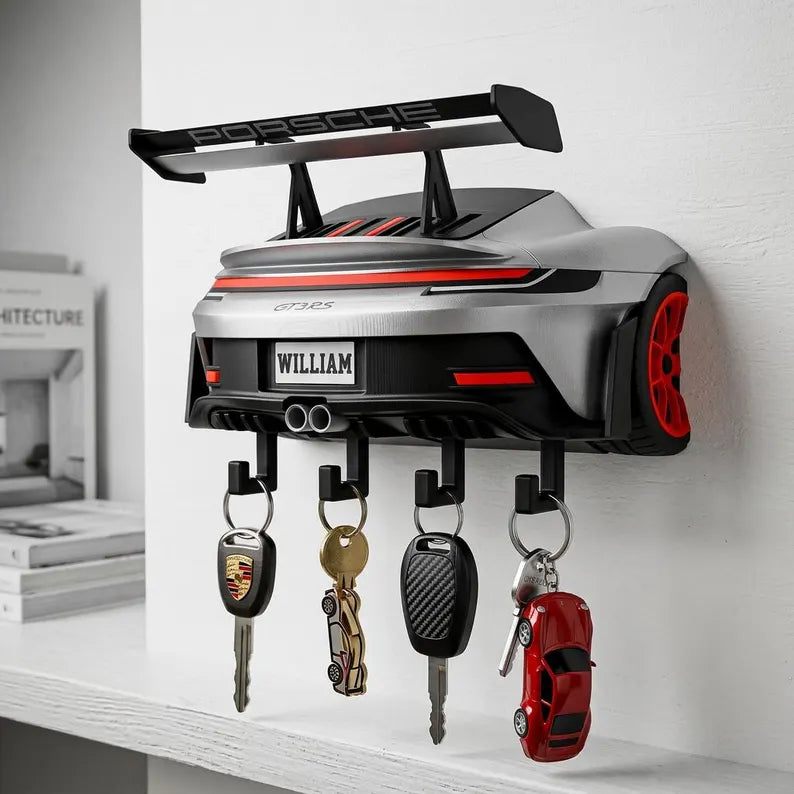 Personalized Porsche Sports Car Key Holder