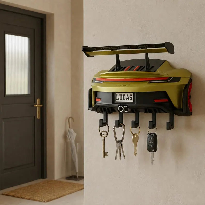 Personalized Porsche Sports Car Key Holder
